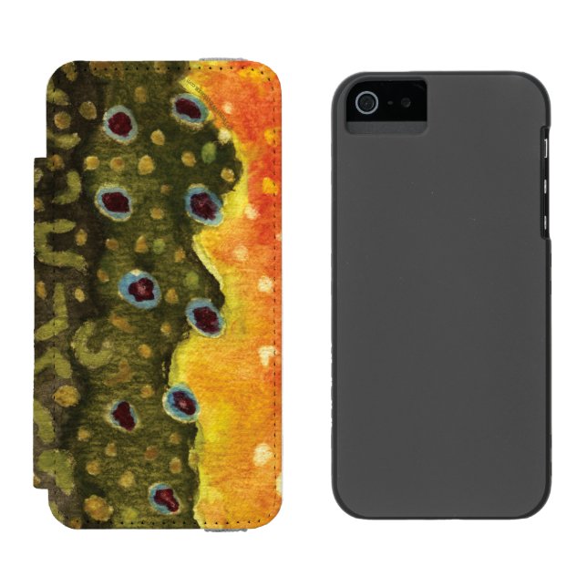 Bachforellen Incipio iPhone Geldbeutel-Hülle (Seite an Seite)