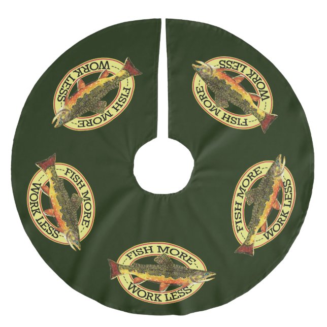 Bachforellen Polyester Weihnachtsbaumdecke (Vorderseite)