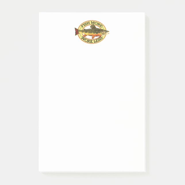 Bachforellen Post-it Klebezettel (Vorderseite)