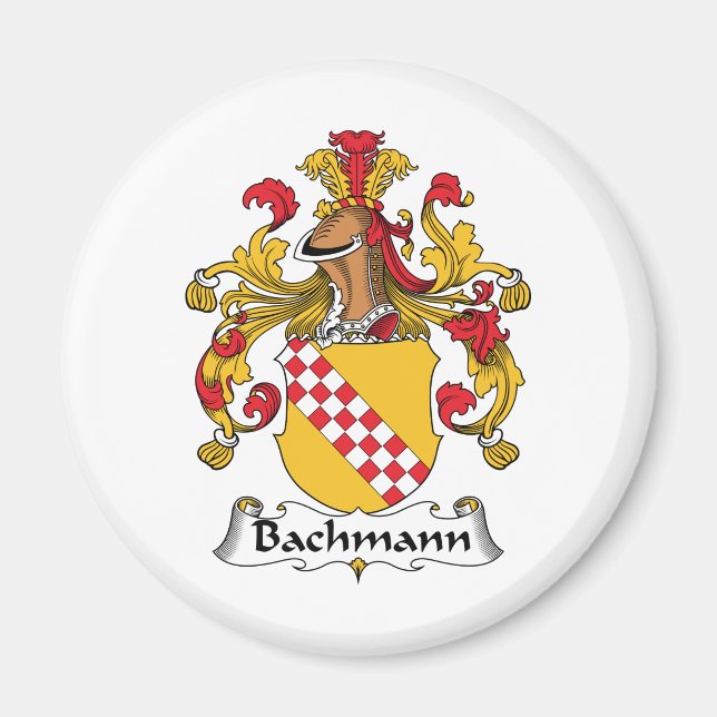Bachmann Familienwappen Magnet (Vorne)