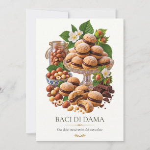 Baci di Dama – Vintage italienisches Dessert Einladung