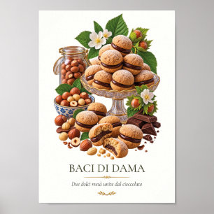Baci di Dama – Vintage italienisches Dessert Poster