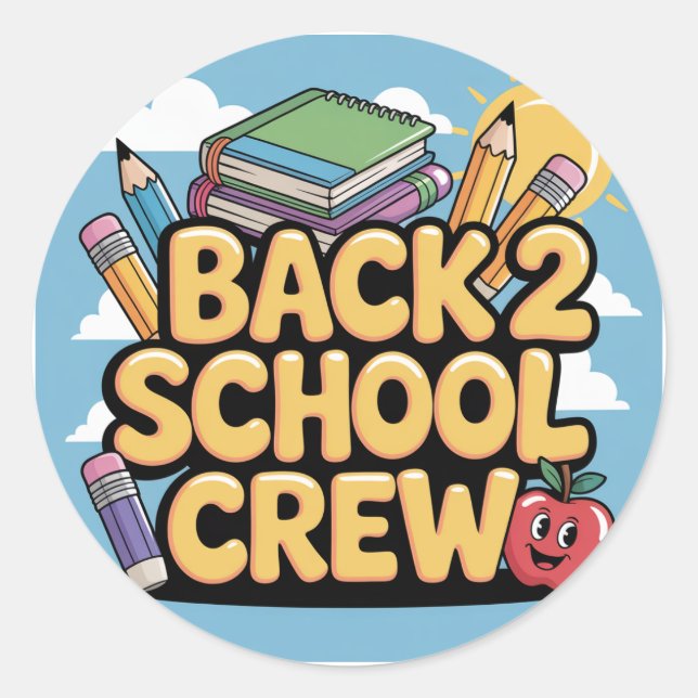 Back 2 School Crew Stickers (Vorderseite)