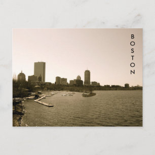 Back Bay Skyline Postkarte