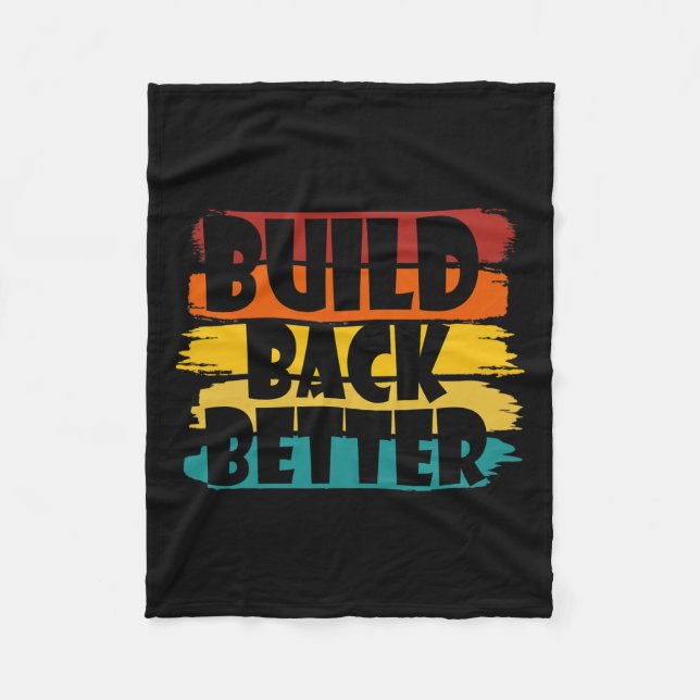 Back Better America Our Country - Bidden Harris 20 Fleecedecke (Vorderseite)