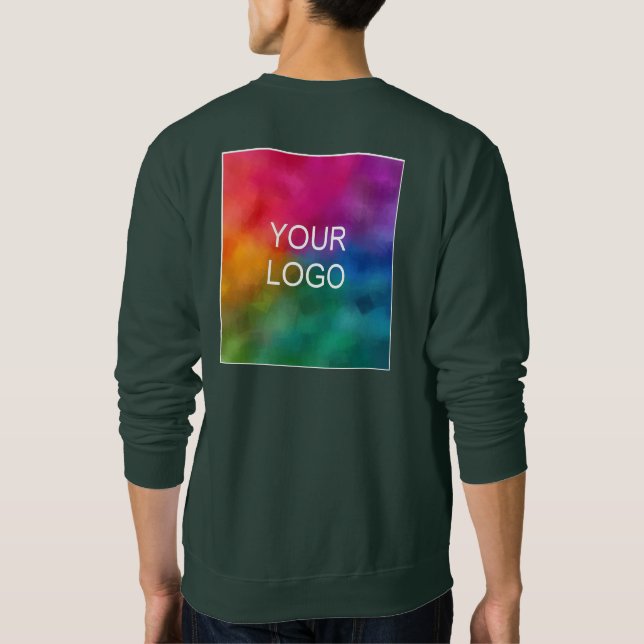 Back Design Add Upload Business Company Logo Männe Sweatshirt (Rückseite)