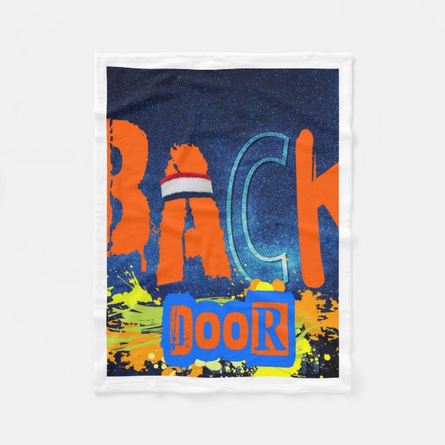 „Back Door Chemistry“-Design-Chiffon-Oberteil  Fleecedecke (Vorderseite)