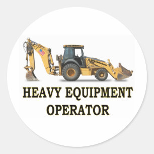 BACK HOE LOADER RUNDER AUFKLEBER