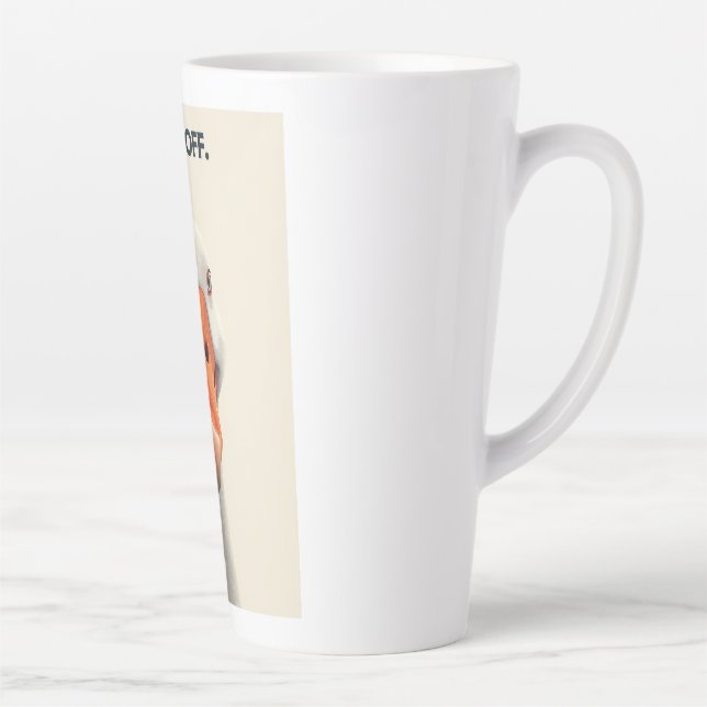 Back Off Goose – Lustiges Konfrontations-Tier Desi Milchtasse (Rechts)