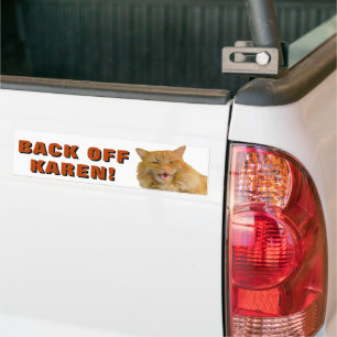 Back Off Karen Cat Meme Autoaufkleber