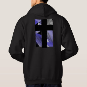 Back Print Hoodie Trend Abstrakt Lavendel Violet