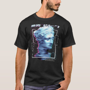 Back Print Techno music Vaporwave EDM Party raver T-Shirt