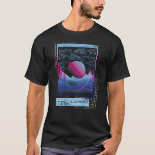 Back Print Techno music Vaporwave EDM Party raver T-Shirt