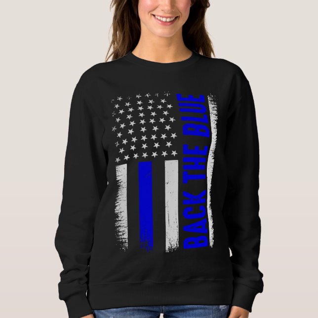 Back the blue Police Sweatshirt (Vorderseite)