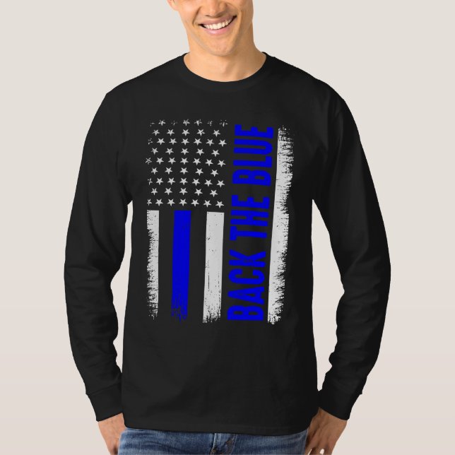 Back the blue Police T-Shirt (Vorderseite)