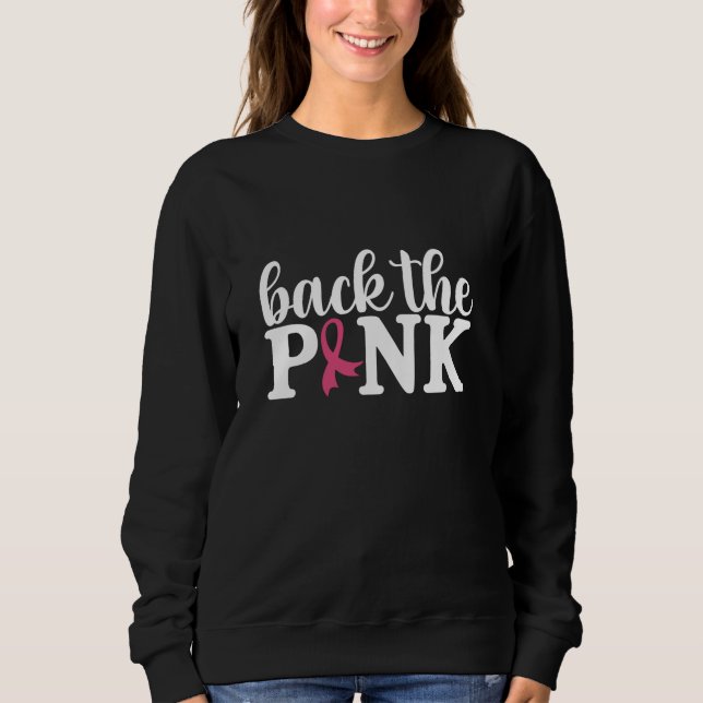 Back The Pink Family Match Breast Cancer Awareness Sweatshirt (Vorderseite)