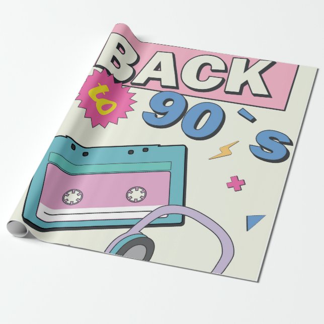 Back to 90 geschenkpapier (Ungerollt)
