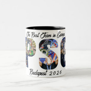 Back-to-Back-Meister Personalisiertes Paris PSG Zweifarbige Tasse