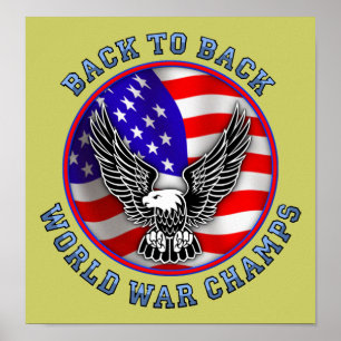 Back To Back Weltkriegsmeister Lustiges Poster Pos
