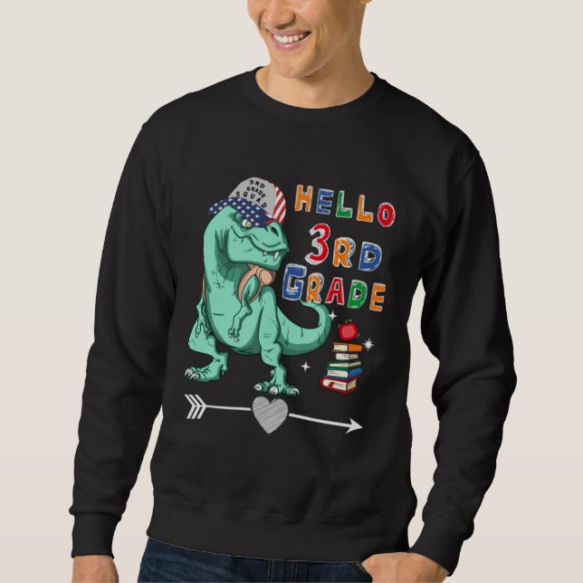 Back To School 2021  Hello 3rd Grade Teacher Kids Sweatshirt (Vorderseite)
