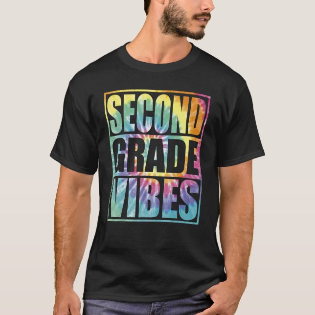 Back To School 2nd Grade Vibes Second Grade Teache T-Shirt (Vorderseite)