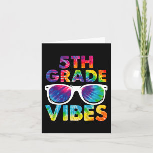 Back To School 5th Grad Vibes Tie Dye Fifth Grad Karte