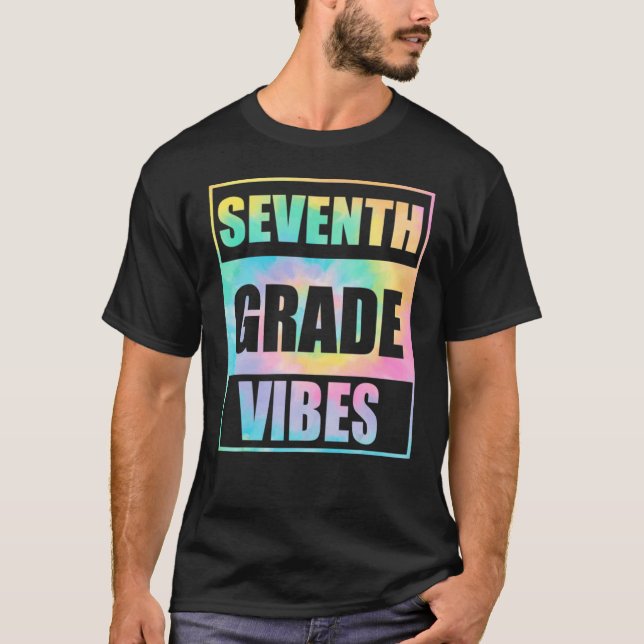 Back To School 7th Grade Vibes First Day Teacher T-Shirt (Vorderseite)