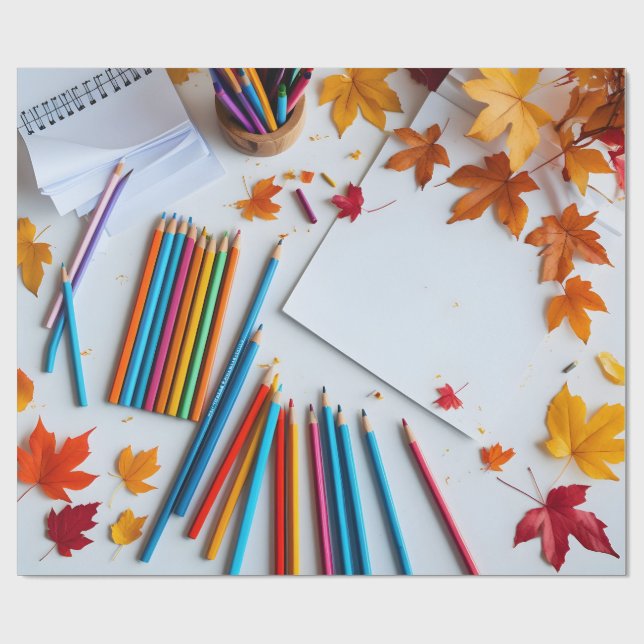 Back-to-School Autumn Geschenkpapier (Flach)