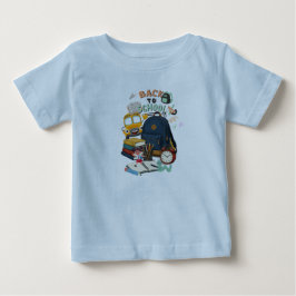 Back to School Backpack Bus and Books Design Baby T-shirt