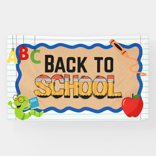 Back to School Banners Signs School Event Poster Banner (Horizontal)