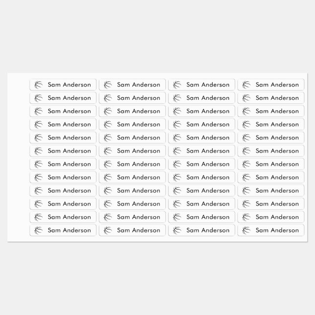 Back to School Basketball Kids Name Labels Etiketten (Blatt)