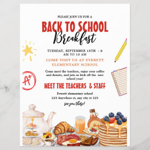 BACK to School Breakfast Flyer, Treffen mit den Le Flyer