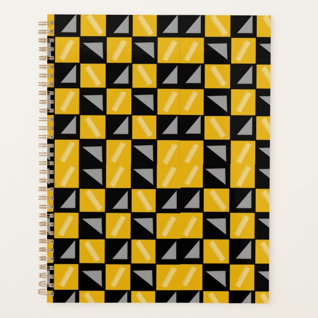 Back to School Chessboard Pattern – Rulers & Trian Planer (Vorderseite)