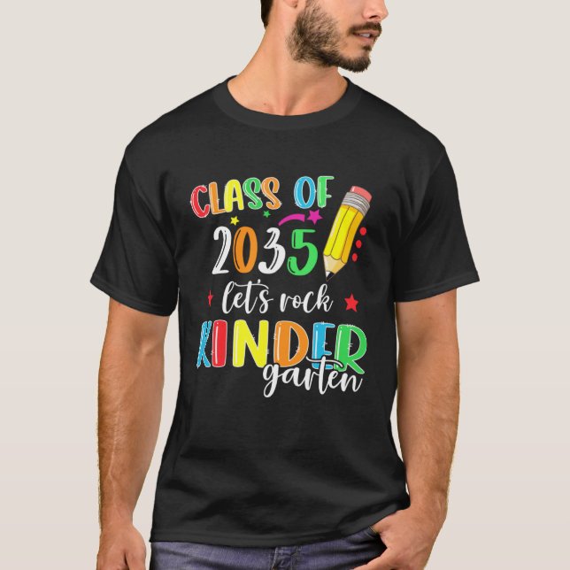 Back To School Class of 2035 Kindergarten Teacher  T-Shirt (Vorderseite)