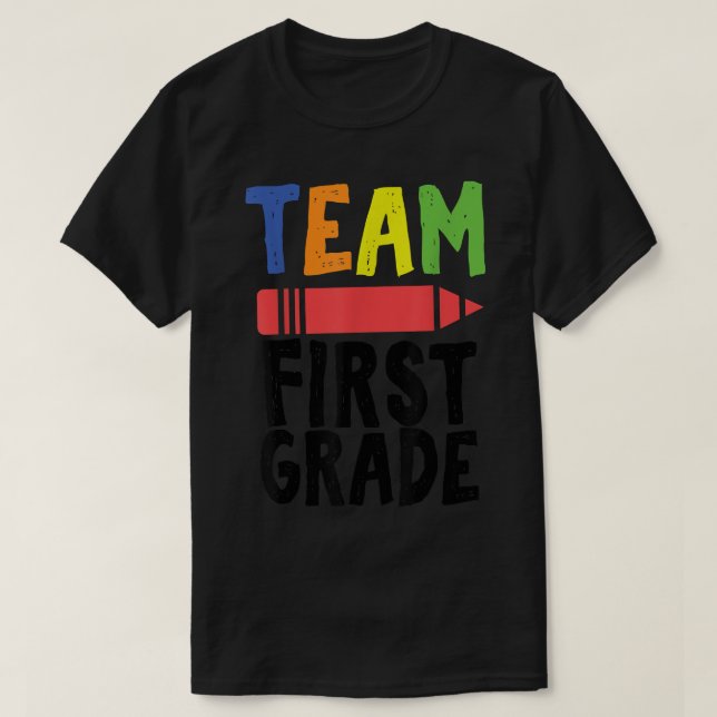 Back To School Clothes - Grade One - Team First Gr T-Shirt (Design vorne)
