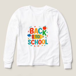 Back to School" Colorful Pencil & Apple Graphic