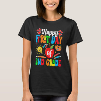 Back To School Cute Happy First Day Of 2nd Grade T-Shirt