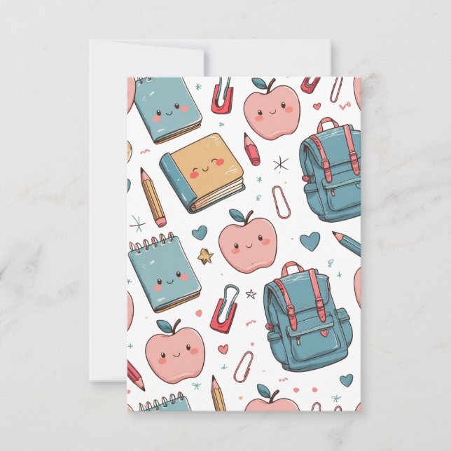 Back to School Einladung (Vorderseite)