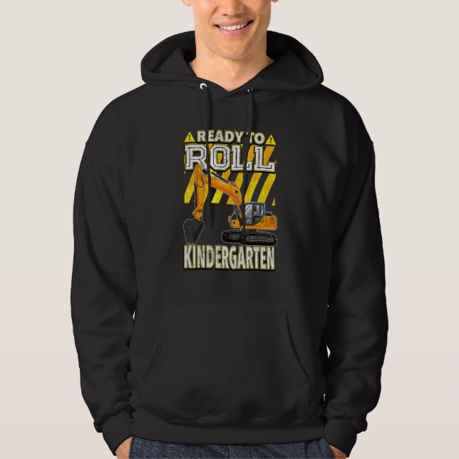Back To School  Excavator Ready To Roll Kindergart Hoodie (Vorderseite)