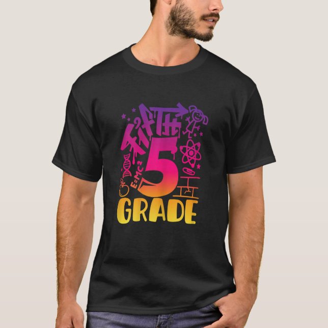 Back To School Fifth 5th Grade Teacher Girls Graff T-Shirt (Vorderseite)