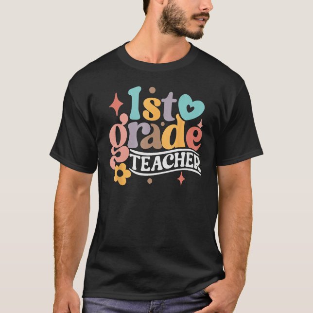 Back to School First 1st Grade Teacher First Day O T-Shirt (Vorderseite)
