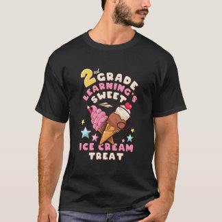 Back To School First Day Of 2Nd Grade Ice Cream T-Shirt