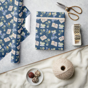 Back to School Floral Books Geschenkpapier