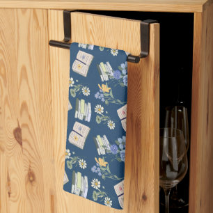 Back to School Floral Books Geschirrtuch