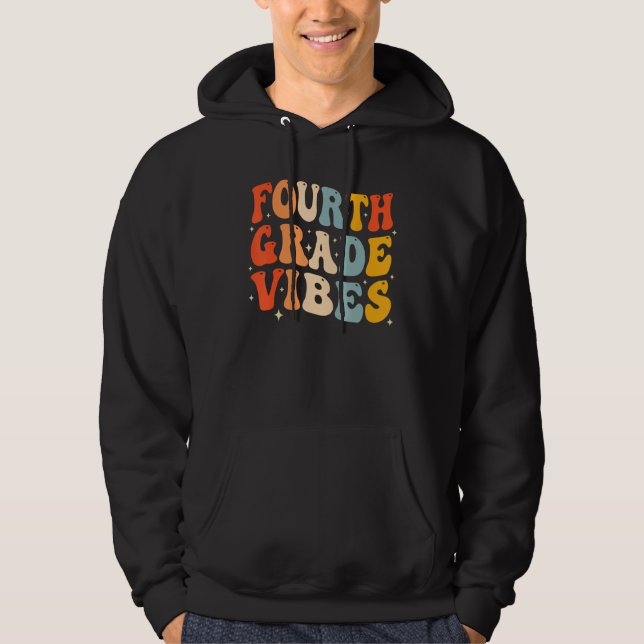 Back To School Fourth Grade Vibes Student Teacher  Hoodie (Vorderseite)