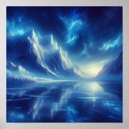 Back to School Frozen Indigo Horizon Poster