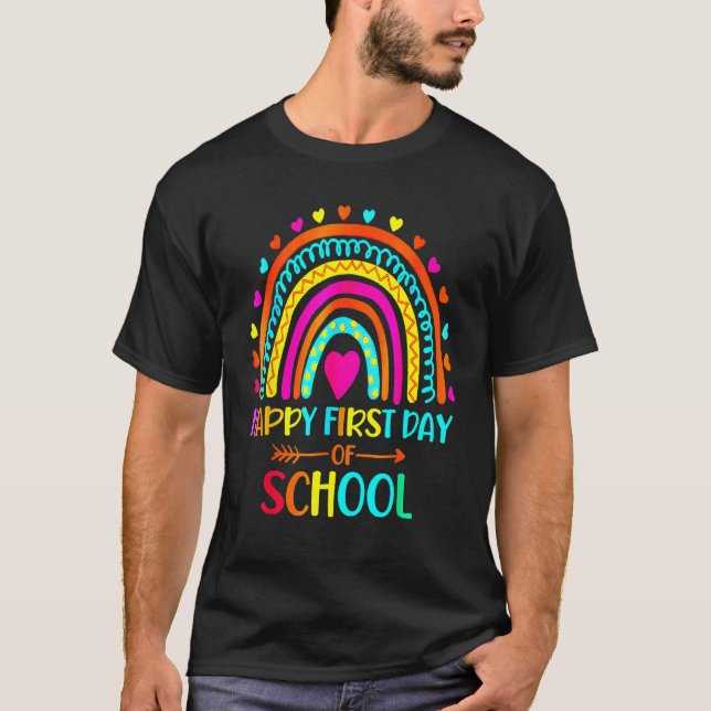 Back To School  Happy First Day Of School For Teac T-Shirt (Vorderseite)