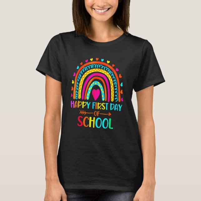 Back To School  Happy First Day Of School For Teac T-Shirt (Vorderseite)