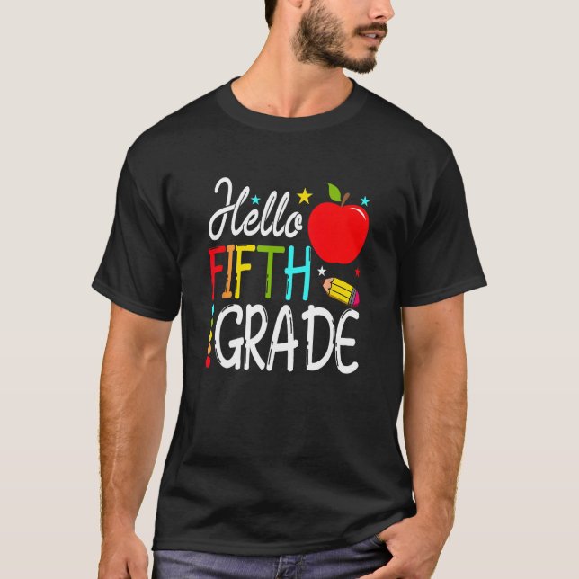 Back To School Hello Fifth Grade Team 5th Grade Te T-Shirt (Vorderseite)