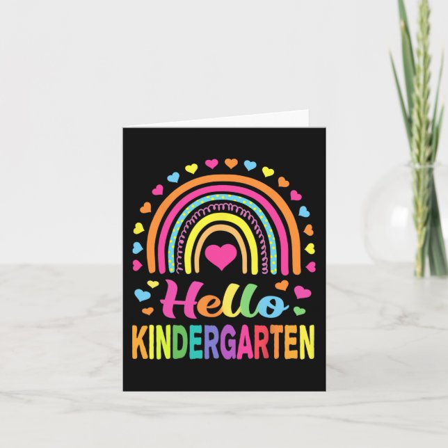Back to School Hello Kindergarten Squad Teachers W Karte (Vorderseite)
